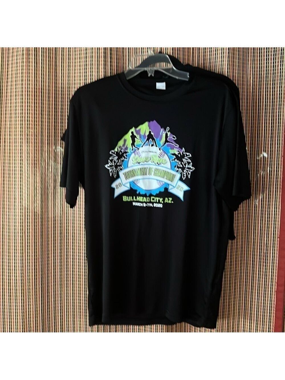 Sport-Tek Tee Shirt, Softball Tournament, Size M, PTP 22”, L 27”, 100% Polyester